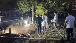 ŞANLIURFA (AA) – Şanlıurfa'nın Siverek ilçesinde bir mezarlıkta bebek cesedi