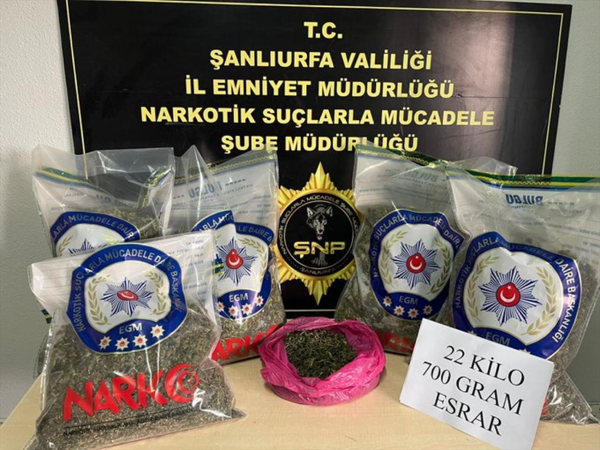 Şanlıurfa'da uyuşturucu operasyonunda 2 şüpheli yakalandı
