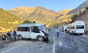 ŞIRNAK (AA) – Şırnak'ın Uludere ilçesinde minibüs ile hafif ticari