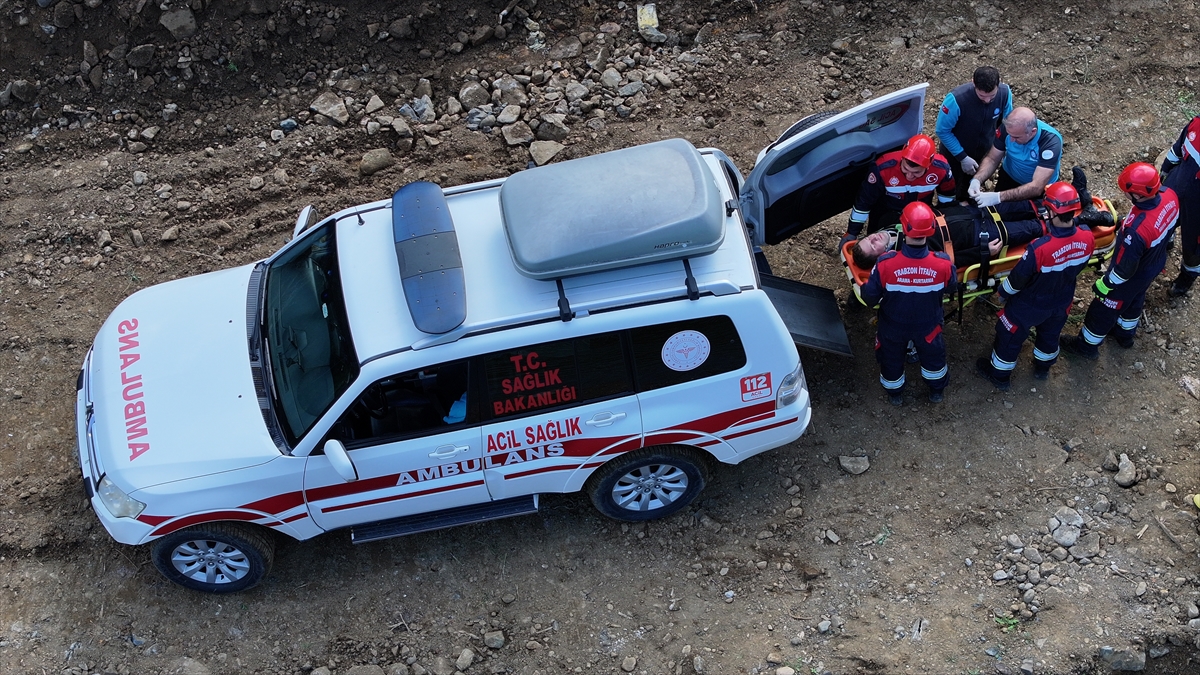 Trabzon'da sel ve heyelan tatbikatları yapıldı