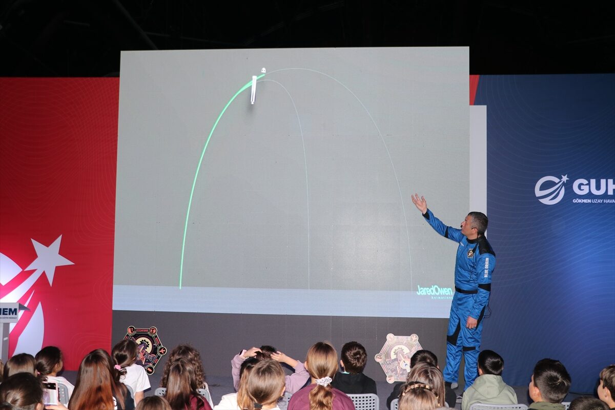 BURSA (AA) – Türkiye'nin üçüncü astronotu Gökhan Erdem, Bursa'da öğrencilerle