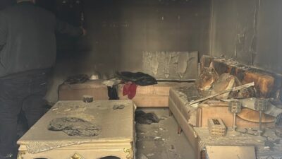 İSTANBUL (AA) – Başakşehir'de bir sitede çıkan yangında dumandan etkilenen