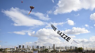 ANKARA (AA) – Ankara'da, "Filistin özgür olsun, çocuklar ve gökyüzü