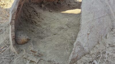 DENİZLİ (AA) – Denizli'nin Acıpayam ilçesinde, arazide su borusu döşemek