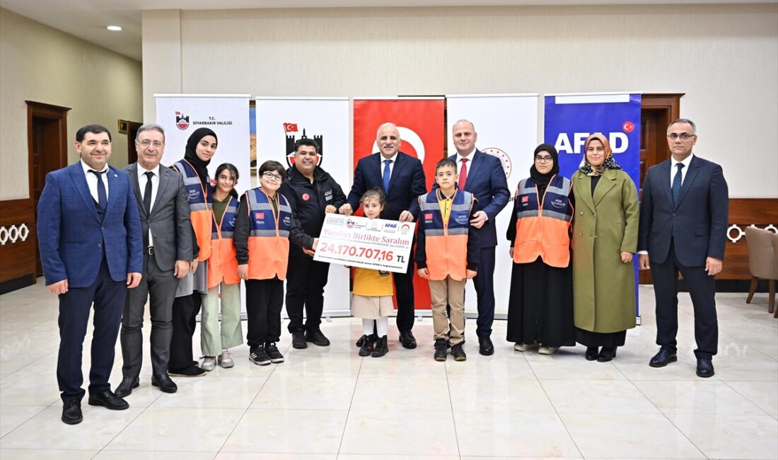 DİYARBAKIR (AA) – Diyarbakır'da Gazze'ye yardım kampanyası kapsamında toplanan 24