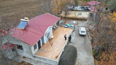 - Erzincan'da şubat ayında evi yanan aile için Erzincan Gönüllü