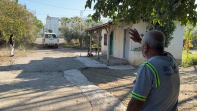 HATAY (AA) – Hatay'ın Dörtyol ilçesinde bir vatandaşın bahçesinde bitkin