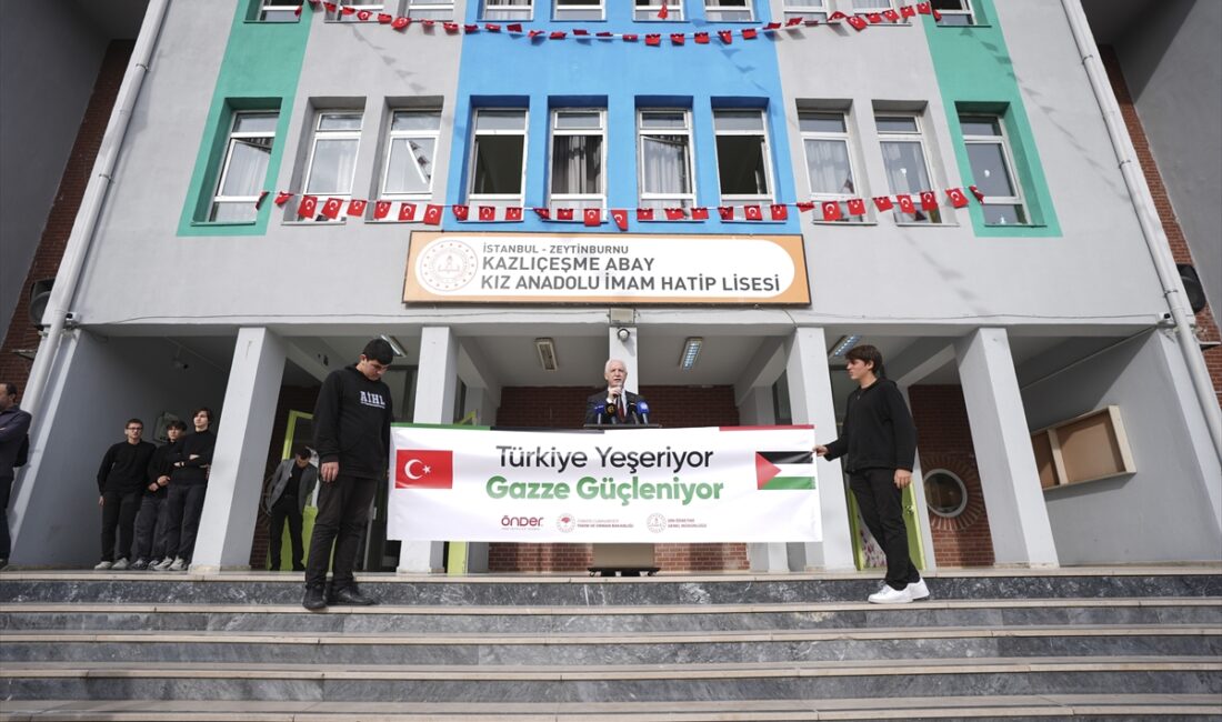 İSTANBUL (AA) – İstanbul’da, “Türkiye Yeşeriyor, Gazze Güçleniyor” projesi kapsamında