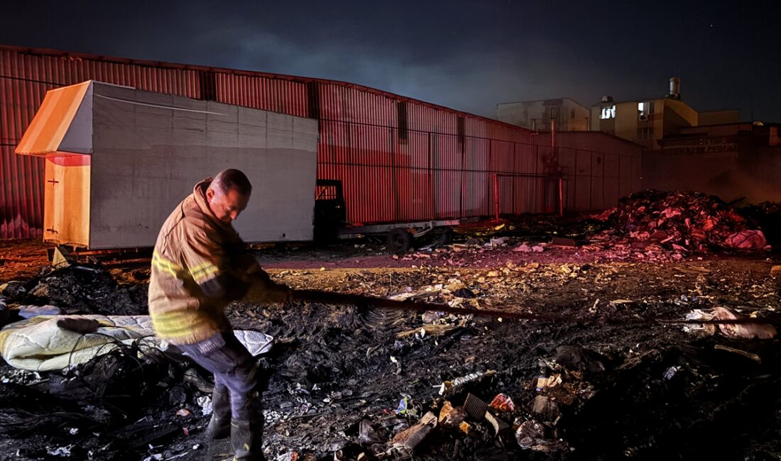 İZMİR (AA) – İzmir'in Buca ilçesinde, boş alandaki atık yığınında