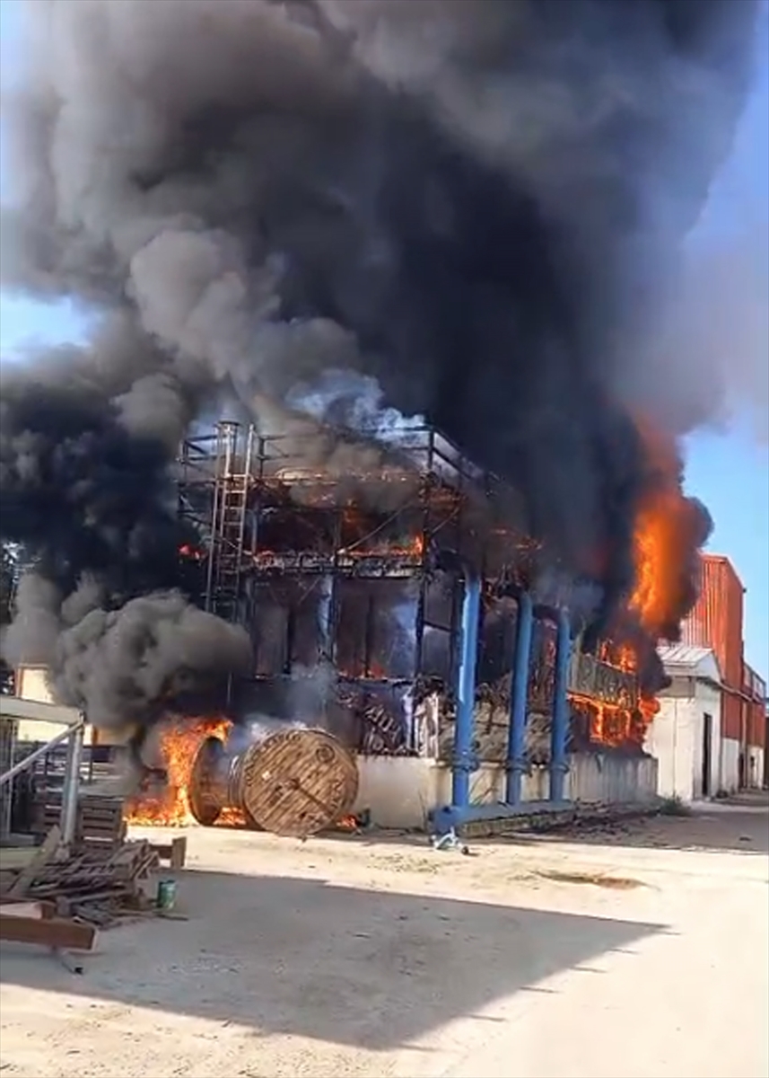 İZMİR (AA) – İzmir'in Ödemiş ilçesinde salça fabrikasında çıkan yangın