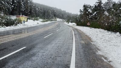 ORDU (AA) – Yoğun kar ve tipi sebebiyle kapanan Ordu-Sivas
