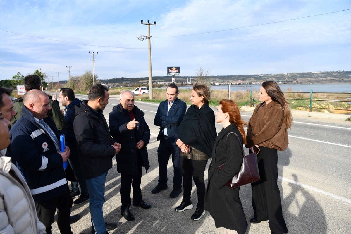 EDİRNE (AA) – Edirne'nin Keşan ilçesindeki Tuzla Gölü'nde doğal yapının