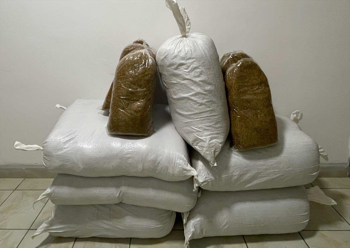 KIRŞEHİR (AA) – Kırşehir'de yolcu otobüsünde 230 kilogram kaçak tütün