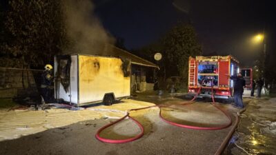 KOCAELİ (AA) – Kocaeli'nin Başiskele ilçesinde bir karavanda meydana gelen