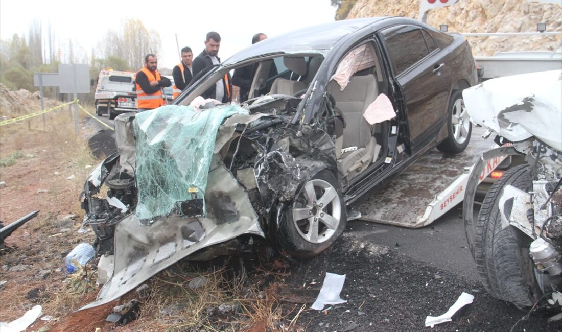 KONYA (AA) – Konya’nın Beyşehir ilçesinde meydana gelen trafik kazasında