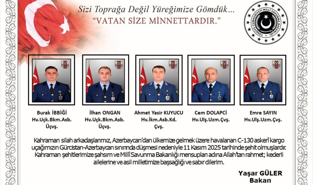 ANKARA (AA) – Milli Savunma Bakanlığı (MSB), Azerbaycan-Gürcistan sınırında düşen