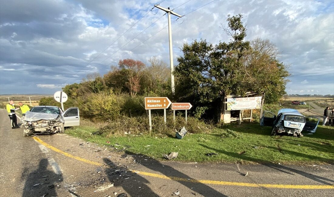 SİNOP (AA) – Sinop'ta iki otomobilin çarpışması sonucu 1 kişi