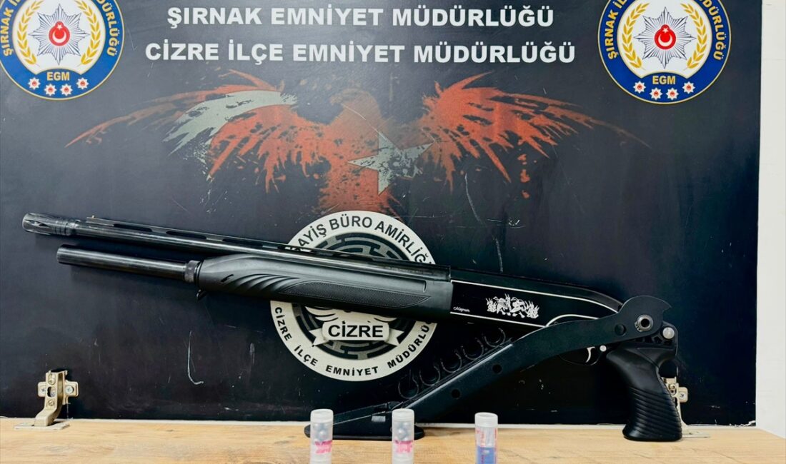 ŞIRNAK (AA) – Şırnak'ın Cizre ilçesinde bir eve pompalı tüfekle