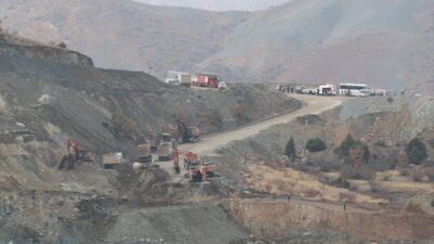 SİVAS (AA) – Sivas'ın Divriği ilçesinde demir madeni ocağında meydana