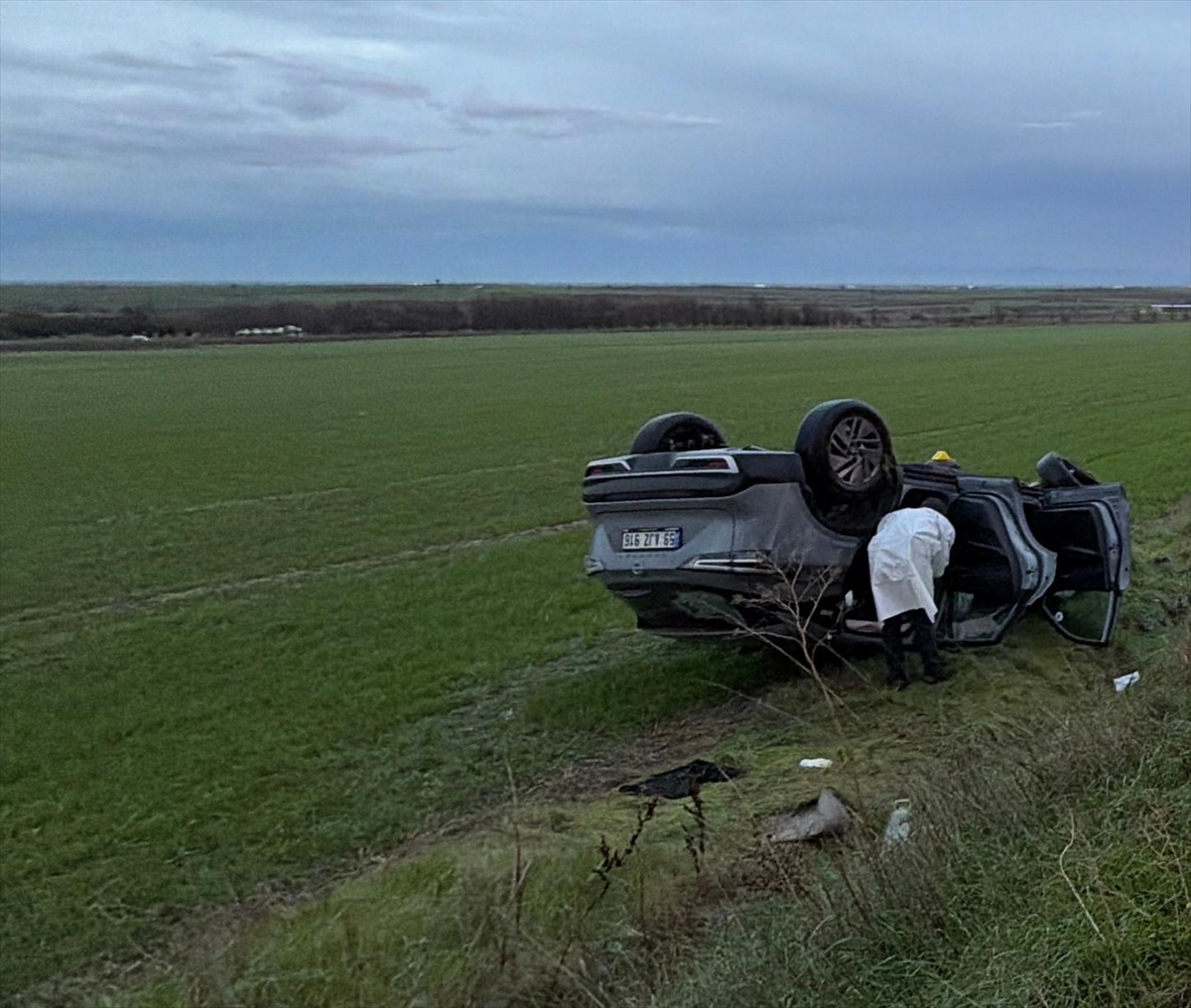 TEKİRDAĞ (AA) – Tekirdağ'ın Ergene ilçesinde otomobil ile tankerin çarpışması