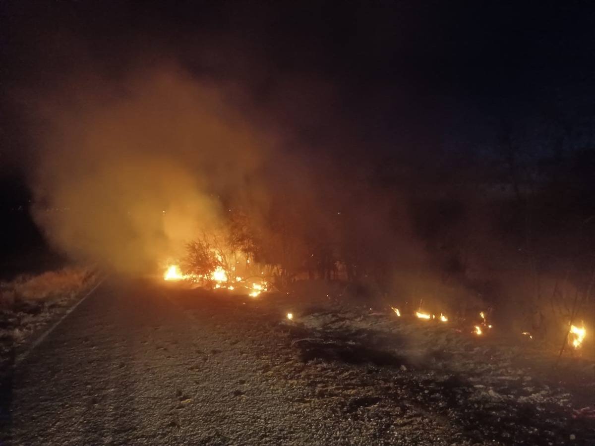 TUNCELİ (AA) – Tunceli'nin Çemişgezek ilçesinde otluk alanda çıkan yangın,