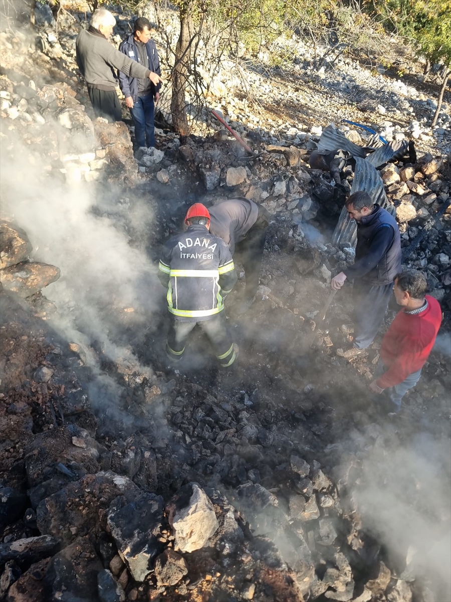 ADANA (AA) – Adana'nın Aladağ ilçesinde evinde çıkan yangında 85