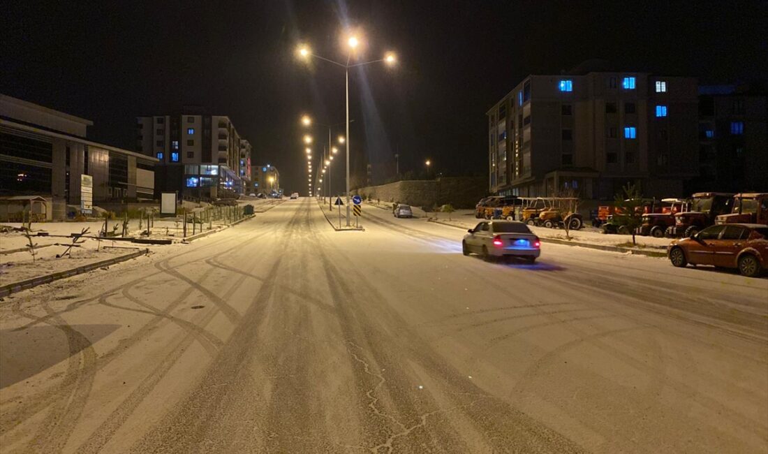 ARDAHAN (AA) – Ardahan'da etkili olan kar, il merkezini beyaza