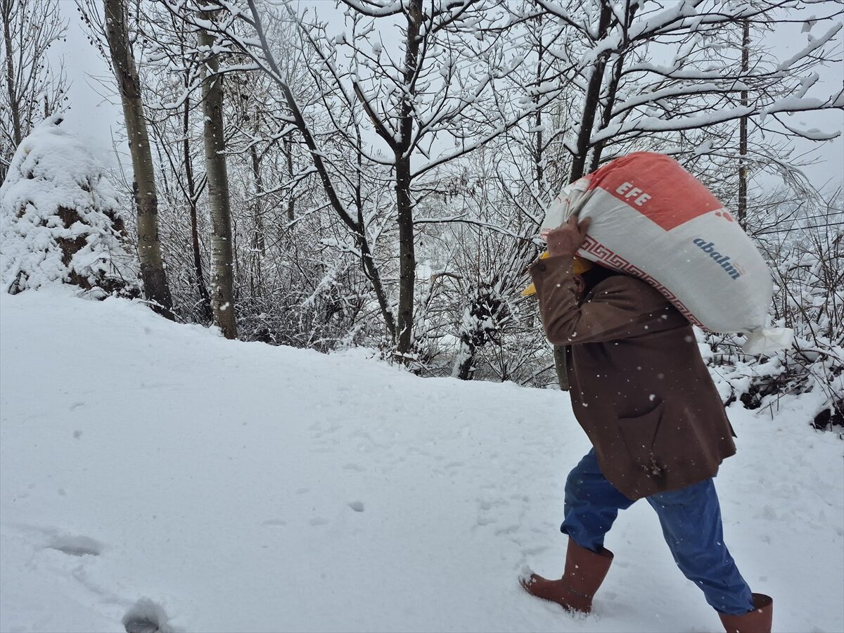 BURDUR (AA) – Burdur'un Altınyayla ilçesine bağlı Ballık köyünde kar