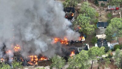 MUĞLA (AA) – Muğla'nın Fethiye ilçesinde kamp alanında çıkan yangına