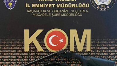 KARS (AA) – Kars'ta dron desteğiyle düzenlenen yasa dışı silah