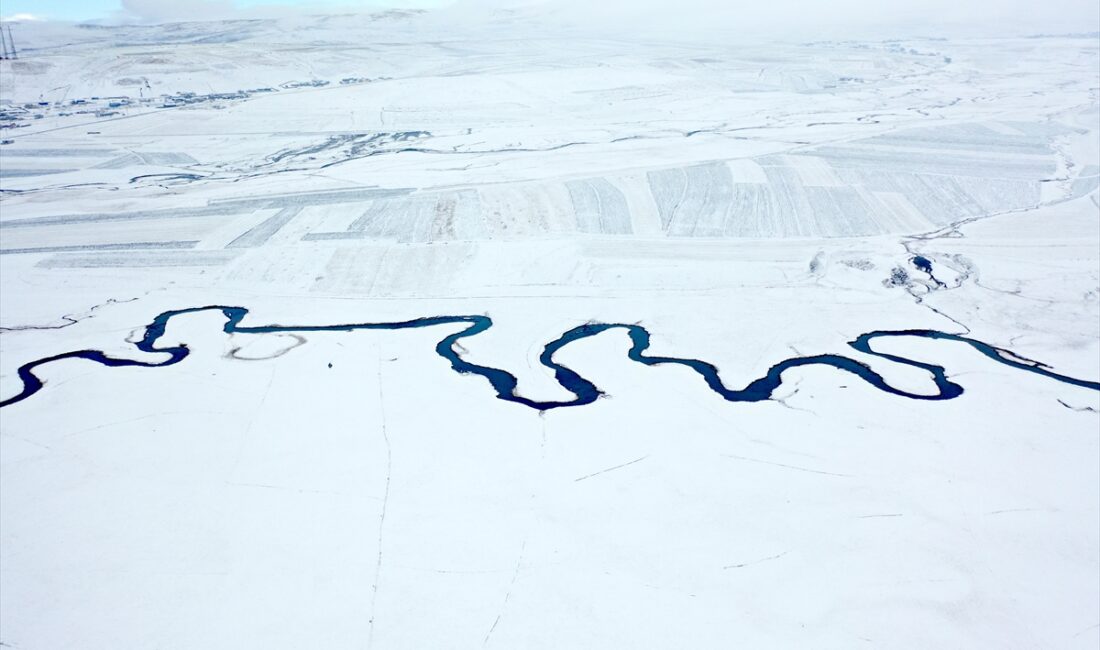 - Kar yağışıyla beyaza bürünen Kars-Ardahan sınırları arasındaki mendereslerin karla