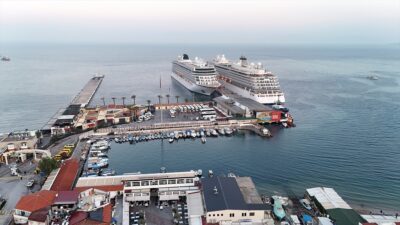 AYDIN (AA) – Kruvaziyer turizminin önemli noktalarından Aydın'ın Kuşadası ilçesi,