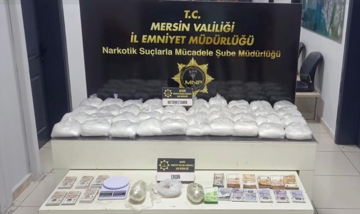 MERSİN (AA) – Mersin'de 38 kilo 590 gram sentetik uyuşturucu