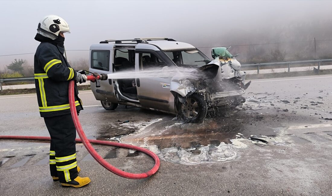 TOKAT (AA) – Tokat'ın Niksar ilçesinde hafif ticari araç ile