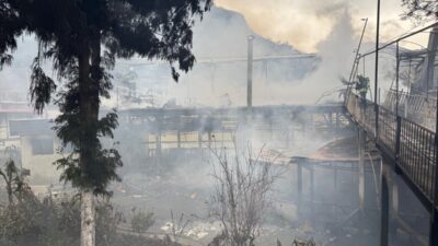 TRABZON (AA) – Trabzon'un Akçaabat ilçesinde Sera Gölü'ndeki bir restoranda