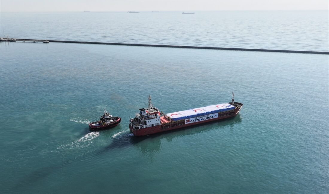 MERSİN (AA) – Türk Kızılayın Gazze'ye gönderilmek üzere hazırladığı, yaklaşık