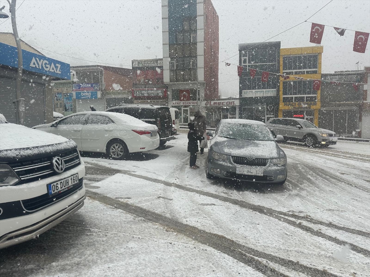 VAN (AA) – Van'ın Başkale ilçesinde kar etkili oldu. İlçede