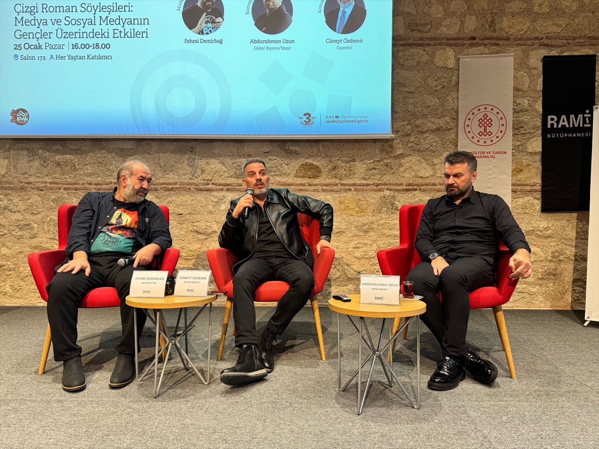 - Rami Kütüphanesi'nde Fehmi Demirbağ'ın yönettiği söyleşide, gazeteci Cüneyt Özdemir