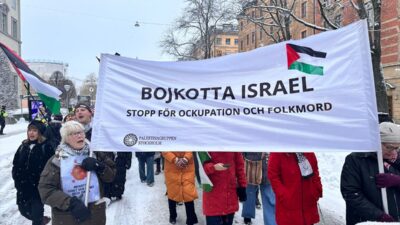 STOCKHOLM (AA) – İsveç'in başkenti Stockholm'de İsrail’in ateşkesi ihlal ederek