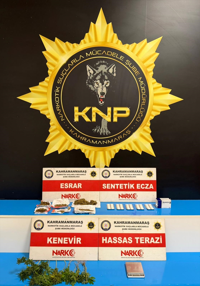 KAHRAMANMARAŞ (AA) – Kahramanmaraş'ta uyuşturucu operasyonunda gözaltına alınan 3 şüpheli