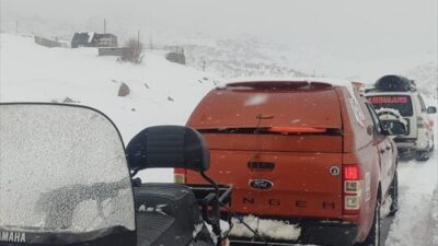 ŞIRNAK (AA) – Şırnak'ta kardan yolu kapanan köyde beyin kanaması