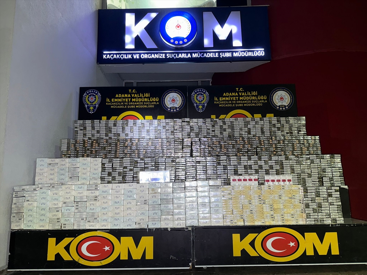 ADANA (AA) – Adana'da 14 bin paket gümrük kaçağı sigara
