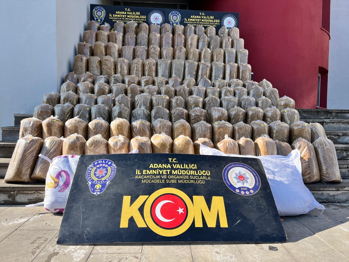 ADANA (AA) – Adana'da polis ekiplerince 2,5 ton kaçak tütün