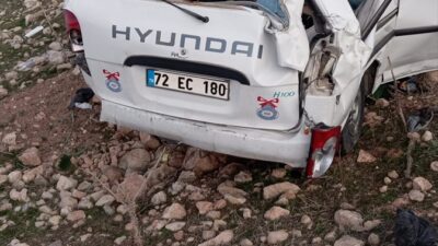 BATMAN (AA) – Batman’ın Gercüş ilçesinde minibüsün şarampole yuvarlanması sonucu