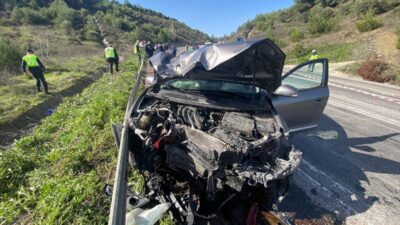 BİLECİK (AA) – Bilecik'in Osmaneli ilçesinde motosikletin otomobile çarpması sonucu