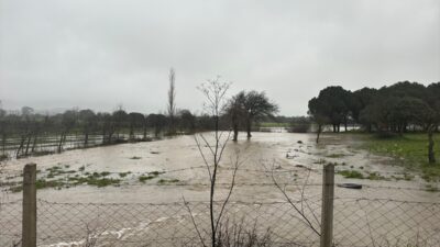 ÇANAKKALE (AA) – Çanakkale'nin Ayvacık ilçesinde yağış nedeniyle köy yolu