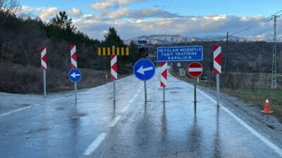 ÇORUM (AA) – Çorum’un İskilip ilçesinde debisi yükselen çay üzerindeki