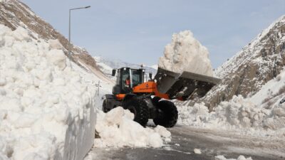 HAKKARİ (AA) – Hakkari-Van kara yolunda farklı noktalara düşen çığ,