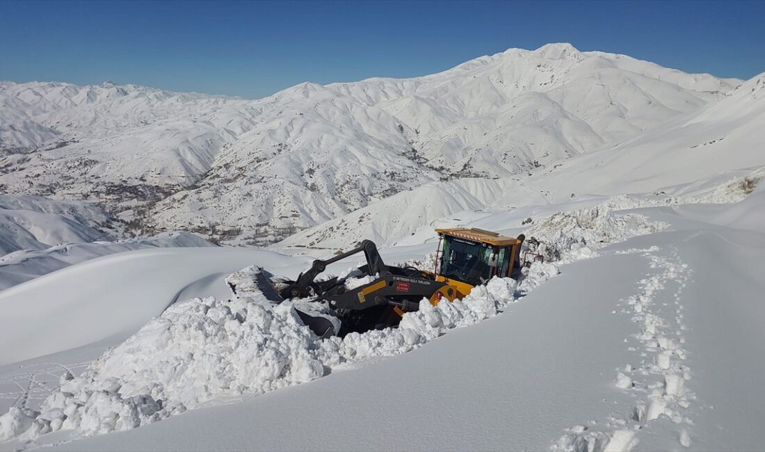 HAKKARİ (AA) – Hakkari'de karla mücadele ekipleri, yer yer kar
