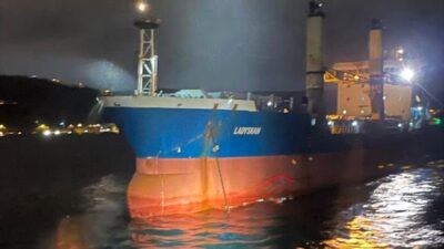 İSTANBUL (AA) – İstanbul Boğazı’nda makine arızası nedeniyle sürüklenen 108